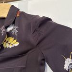 Madewell  Womens XS Satin Pajama Jumpsuit‎ In Blooming Oasis Purple Floral Collar Photo 8