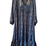 Molly Bracken  Bohoemian embroidered double tie neck line L tired prairie Photo 1