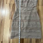 BCBG MaxAzria Fionna Champagne Tiered Lace Illusion Cocktail Party Dress Sz 0 Photo 2