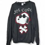 Vintage 1980 Black crewneck sweatshirt with Snoopy Joe Cool Cross bone Size XL Photo 6