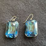 Giant light blue rhinestone earrings Photo 0