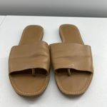 Madewell  Size 7 The Boardwalk Post Slide Sandal in Leather Beige Tan Lightweight Photo 5