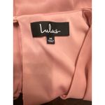 Lulus  Blush‎ Pink Faux Wrap Ruffle Dress M Fall Tiered Flutter Sleeve Mini Photo 4