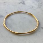 NWOT Julie Vos bamboo Gold Bangle Bracelet Photo 0