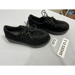 Womans Black Faux Suede Lace Up Platform Shoes Eu 40 Us 9.5/10 NWOT Photo 1