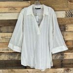 ZARA  Oversized Striped Beach Shirt Size Medium NWT Photo 0
