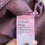 American Eagle  Outfitters Xs waffle knit cowl neck top Purple/Burgundy Photo 6