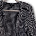 H&M Black & White Woven Knit Silver Chain Trim Cardigan Blazer Photo 1