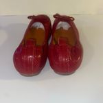 Amanda & Chelsea Amanda Women’s Ballet Flat Shoes made by hand, red snake skin print Photo 5