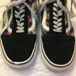Vans  Old Skool Black White Floral Lace Up Unisex Sneakers Men’s 7, Women’s 8.5 Photo 3