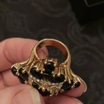 Beautiful bohemian cocktail ring with dark blue and white stones EUC Photo 4