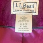 L.L.Bean 10 petite magenta button front ruffle corduroy blazer cottageco… Photo 2