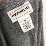FOR THE REPUBLIC  Gray V-Neck T-Shirt Dress Size Medium Cotton Blend Pockets Photo 4