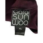 Clara Sun Woo Womens XL Top Popover Shirt Purple Long Sleeve Tunic Shirt F8 Photo 4