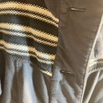 prAna Grey Coat with Striped Collar, stripe details at collar and cuffs, longer Photo 7