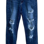 Judy Blue 430.  dark wash distressed high rise boyfriend jeans size 5/27 Photo 0