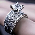 Silver Ring Set Size 6 Photo 0