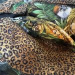 Vintage Quilted Jungle Animal Print Mini Tote Shoulder Crossbody Bag Photo 8