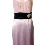 Vera Wang  tulle top, rhinestone flower silky sheath dress sz 6 Photo 0