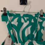 Shade & Shore Green and White Cut Out Fitted Bikini Tank Top Photo 7