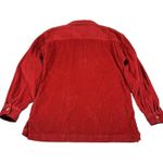 Talbots  Women's Size‎ Medium Corduroy Full Zip Shacket Shirt Red Cotton Layering Photo 3