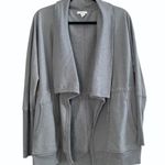 Caslon Cinch Waist Jersey Knit Gray Cardi Size Lg Photo 2