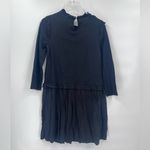 Kate Spade  Black Floral Broome Street Embroidered Ruffle Mixed Media Mini‎ Dress Photo 2