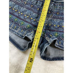 GRACE Dark Wash Embroidered‎ Embellished Denim Jean Shorts Women's SZ 30 Boho Blue Photo 8