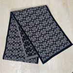 Coach Merino Wool Black and Gray Reversible Signature C’s Scarf Photo 0
