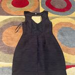 Ark & Co. Black Sleeveless Cutout Low Back Ribbed Mini Bodycon Dress Small Photo 1