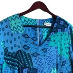 Avenue Women Maxi Dress Back Zip Gauzy High Waist Abstract Whimsy Aztec Colorful Photo 8