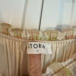 Storia Cotton Gingham beige smocked midi tank dress small Photo 2