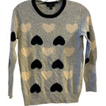 J.Crew Women's Gray Heart Print Crewneck Sweater XS Photo 0