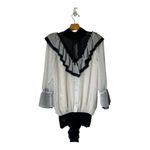 HAH Hot As Hell Bodysuit Women Small Black White Polka Dot Heavy Knecking NWT Photo 3