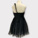 Double Crazy Tulle & Gold Glitter Mini Party Dress Size Small #219 Black Photo 1