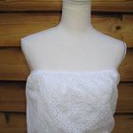 White Eyelet Lace Strapless Top Size M White Size M Photo 1