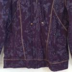 Reversible‎ zip up plum hoodie with floral pattern Purple Size 8 Photo 1