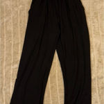 UEU Wide Leg Lounge Pants High Waist Comfy Casual Black Trousers Size S Photo 0