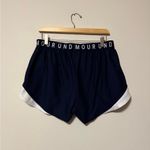 Under Armour  Women's Navy and White Athletic Shorts Photo 2