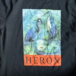Heron Preston  Black Tee with Orange Label Photo 2