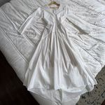 Vince open back white layered tiered long sleeve midi dress S Photo 13