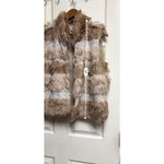 Dylan 034-007‎  Los Angeles Faux Fur Vest Womens L Brown Soft Open Front Photo 4
