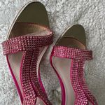Glint hot pink rhinestone zip up stiletto heels Size 7.5 Photo 7