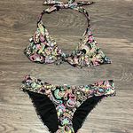 Victoria's Secret Victoria’s Secret Paisley Colorful Halter 2 Piece Bikini Size XS Photo 7