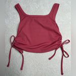 SheIn  Pink Sleeveless Ruched Crop Tank Top Photo 0