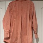 Free People Charlie denim Pink Button-Up Shirt with Peter Pan Collar medium Photo 7
