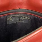 Vtg Leather Etienne Aigner shoulder bag with gold hardware, Red Photo 2