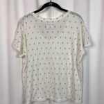 Current/Elliott Current Elliott The Slouchy Scoop Tee Dirty White&Mint Cactus Print Sz.0(XS) Photo 8