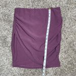 Free People  Angie Wrap Mini Skirt Medium Purple Elastic Waist Stretch Photo 8