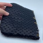 Vintage Y2K satin beaded black clutch. Snap front Photo 2